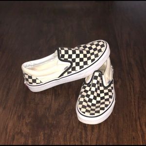 Checkerboard slip on Vans